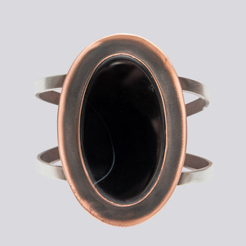 Bold Oval Stone Cuff - BRACELET 17