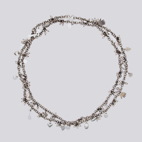 Long Mixed Charm Necklace- NECKLACE 73