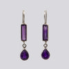 Rectangle and Teardrop Stone Earrings- EARRINGS 130