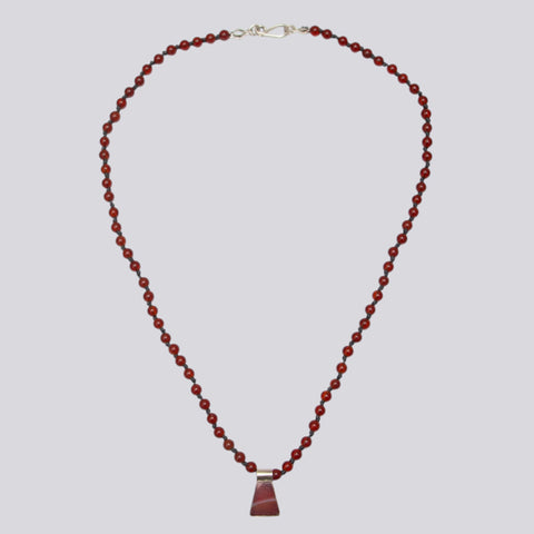Knotted Carnelian Necklace - NECKLACE 83