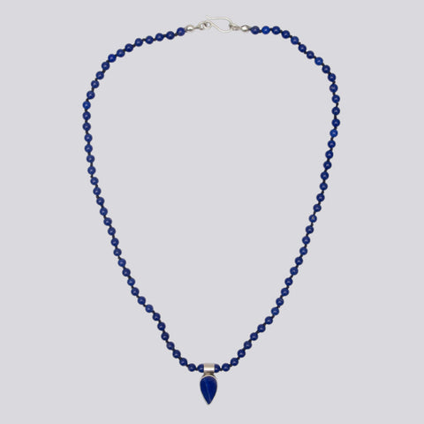 Knotted Lapis Necklace - NECKLACE 80