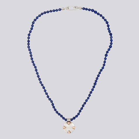 Knotted Lapis Necklace - NECKLACE 82