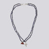 Knotted Iolite and Carnelian Necklace - NECKLACE 84