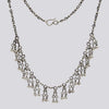 Handmade Ball Chain Necklace With Solid Ball Drop Dangles - NECKLACE 91