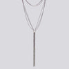 Amethyst And Peridot Rosary Necklace With Teardrop Dangles - NECKLACE 85
