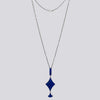 Long Abstract Lapis Necklace - NECKLACE 87