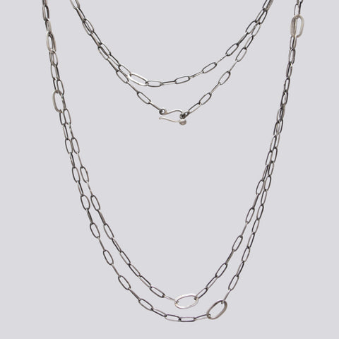 Sterling Silver Oval Link Chain Necklace - NECKLACE 92