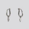 Hoop Earrings With Teardrop Dangle - EARRINGS 133