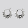Small Scalloped Edge Hoop Earrings - EARRINGS 136