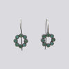 Faceted Chrysoprase Circle Drop Earrings - EARRINGS 150