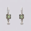 Faceted Labradorite With Ball Dangle Earrings - EARRINGS 148