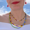 Beaded Necklace with Scallop Pendant - PJ503