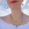 Ball with Bead Dangle Earrings - EJ2357