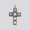 Faceted Moonstone Cross Pendant - NECKLACE 114