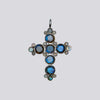 Faceted Stone Cross Pendant - NECKLACE 113
