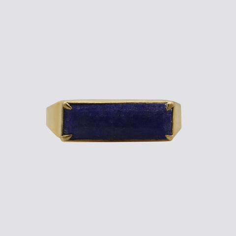 Faceted Baguette Stone Ring in Gold Plate - RJ404B