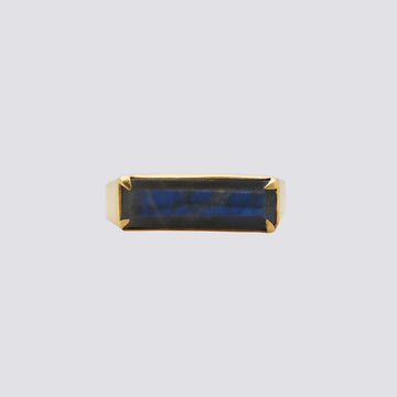 Faceted Baguette Stone Ring in Gold Plate - RJ404B