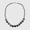 Knotted Botswana Agate and Grey Agate Necklace - KNTBAGA-1