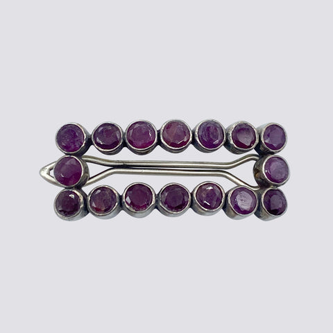 Barrette with Faceted Stones - HC13