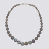 Knotted Banded Grey Agate Necklace - KNTGA-3