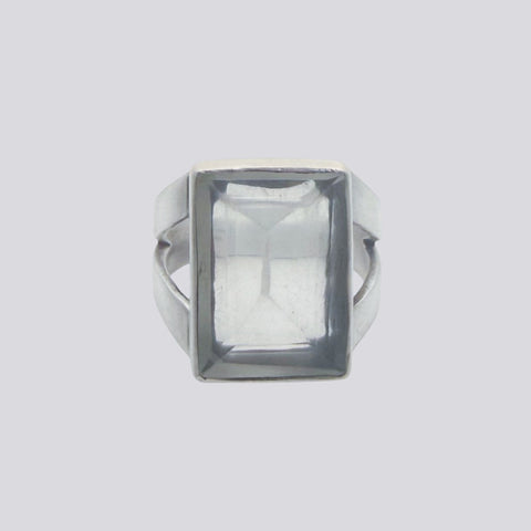 Faceted Green Moonstone Ring - Size 7 - RING 179