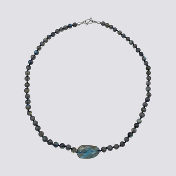 Knotted Labradorite Necklace - KNTLAB-2