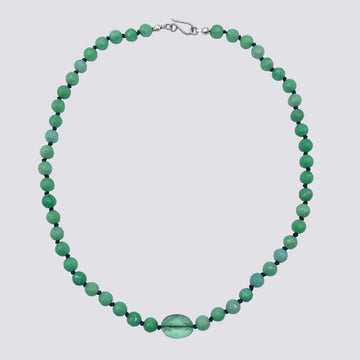 Knotted Aventurine and Fluorite Necklace - KNTAVN-3