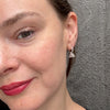 Sterling Silver Etched Triangle Hoops- EARRINGS 74