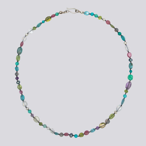 Knotted Mixed Stone Necklace - KNT19