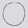 Knotted Black Onyx and Smokey Quartz Necklace - KNT21