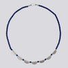 Beaded Necklace with Scalloped Sterling Silver - KNT23 - Click for more stone choices