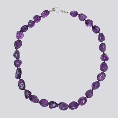 Knotted Amethyst Necklace - KNTAM-6