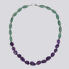 Knotted Amethyst and Aventurine Necklace - KNTAM-7