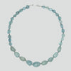 Knotted Fluorite and Aquamarine Necklace - KNTAQM-1