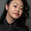 Knotted Graduated Grey Pearl Necklace - KNTPRL-17