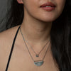 Small Half Disc Amulet Necklace