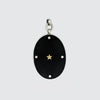 Large Oval Stone Pendant Necklace with Gold star