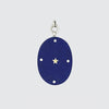 Large Oval Stone Pendant Necklace with Gold star