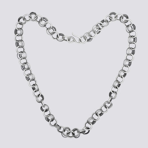 Victorian Style Round Link Chain Necklace - PJ1426A