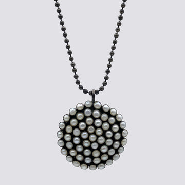 Pearl Disc Pendant Necklace