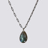 Faceted Stone Charm Necklace- PJ670