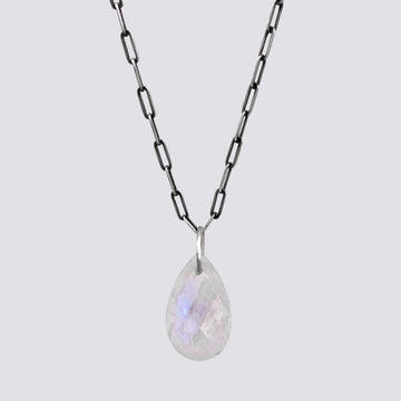 Faceted Stone Charm Necklace- PJ670