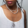 Clear Quartz Faceted Ball Pendant Necklace