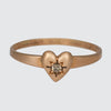 Tiny Heart Ring with Star Set Diamond in 10k Gold - R10KG133