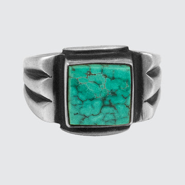 Faceted Stone Deco Ring