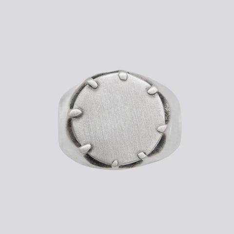 Chunky Claw Set Disc Ring - RJ557