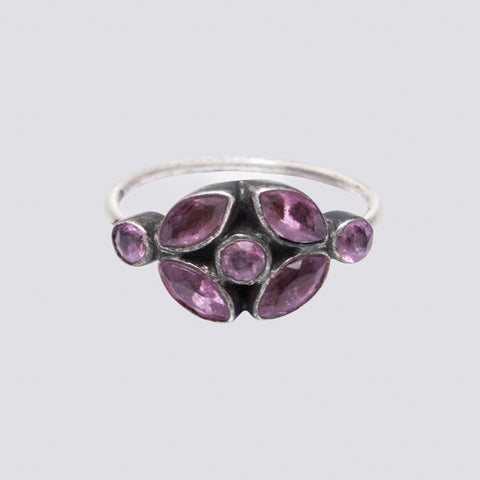 Faceted Marquise and Round Stone Ring - RJ558