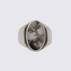 Oval Dendrite Agate Ring In Size 8 - RJDRA7