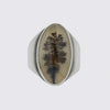 Oval Dendrite Agate Ring In Size 9 - RJDRA9