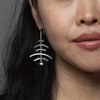 Large Arcs with Ball Dangle Earrings - EJ2233